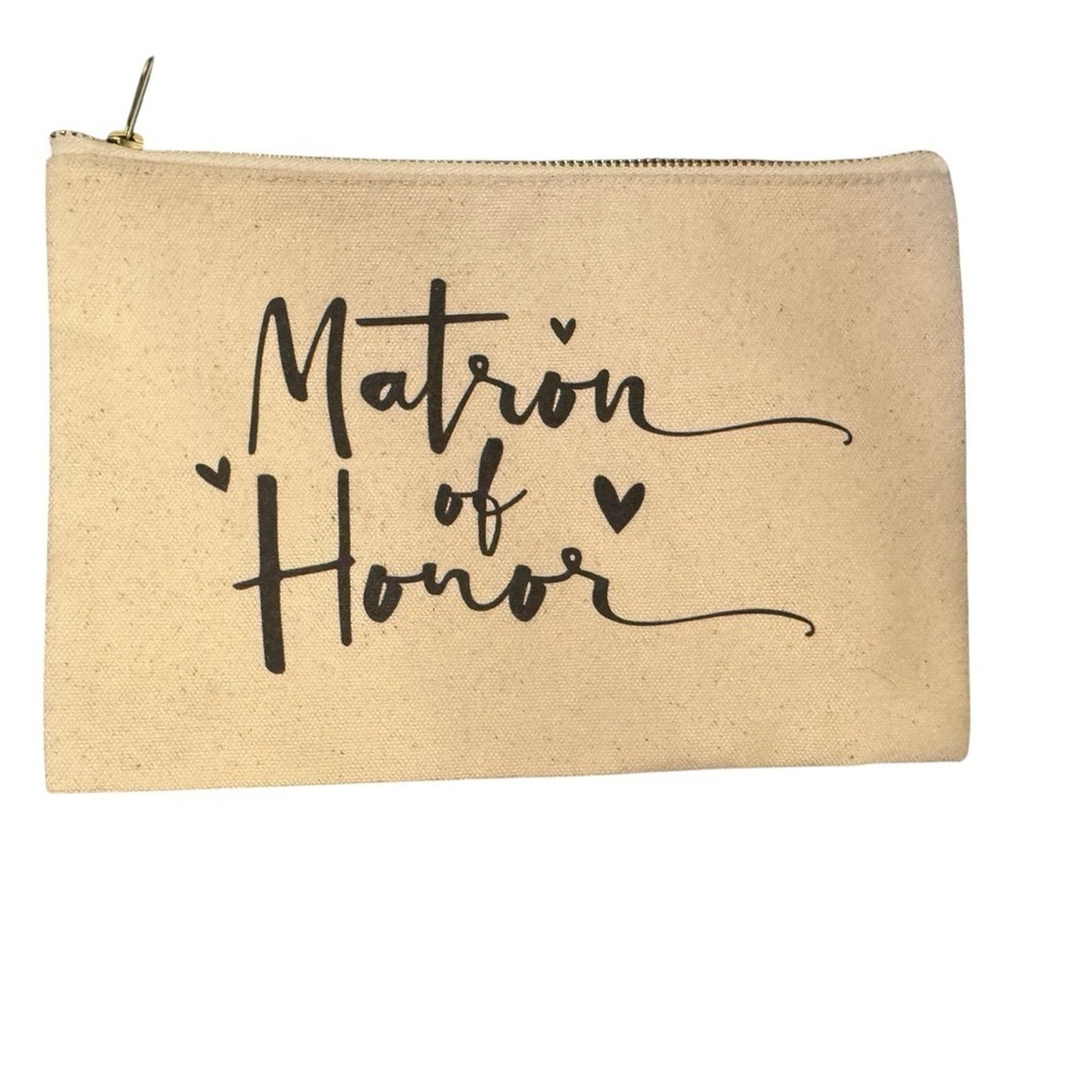 Matron of Honor Canvas Zip Pouch